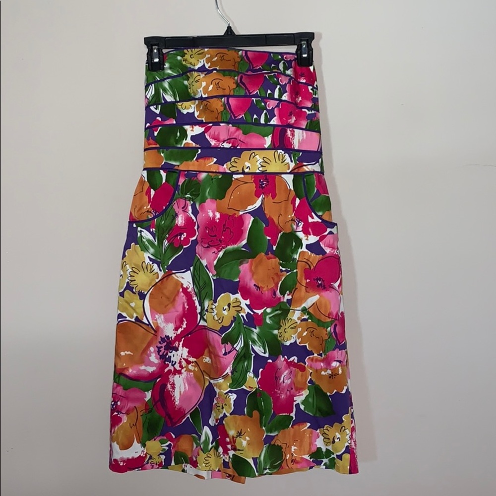Spense Floral Strapless Dress